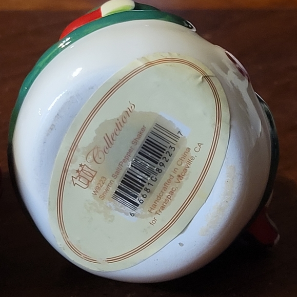 Vtg SNOWMAN SALT & PEPPER SHAKERS CHRISTMAS HOLIDAY XMAS DECOR Winter Ski Lodge - Picture 5 of 6